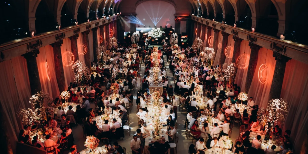 celebration hall with full guests