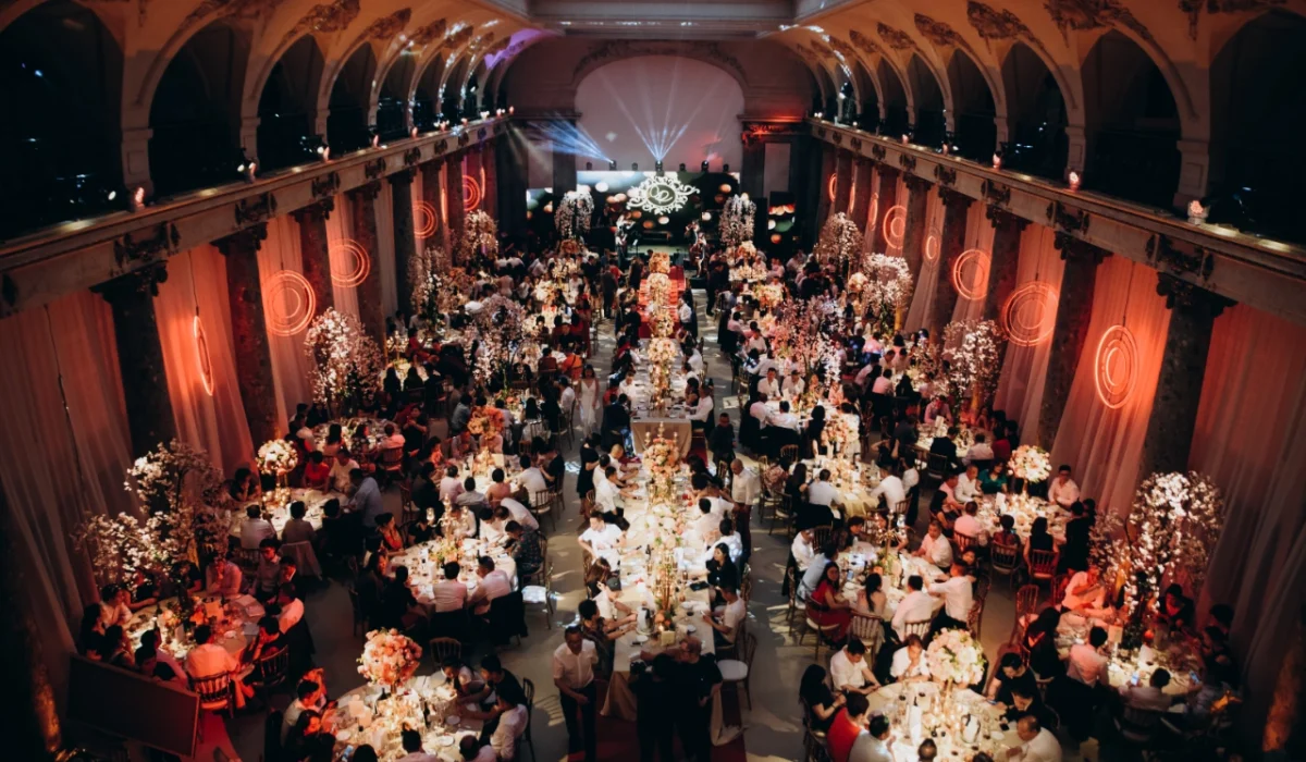 celebration hall with full guests